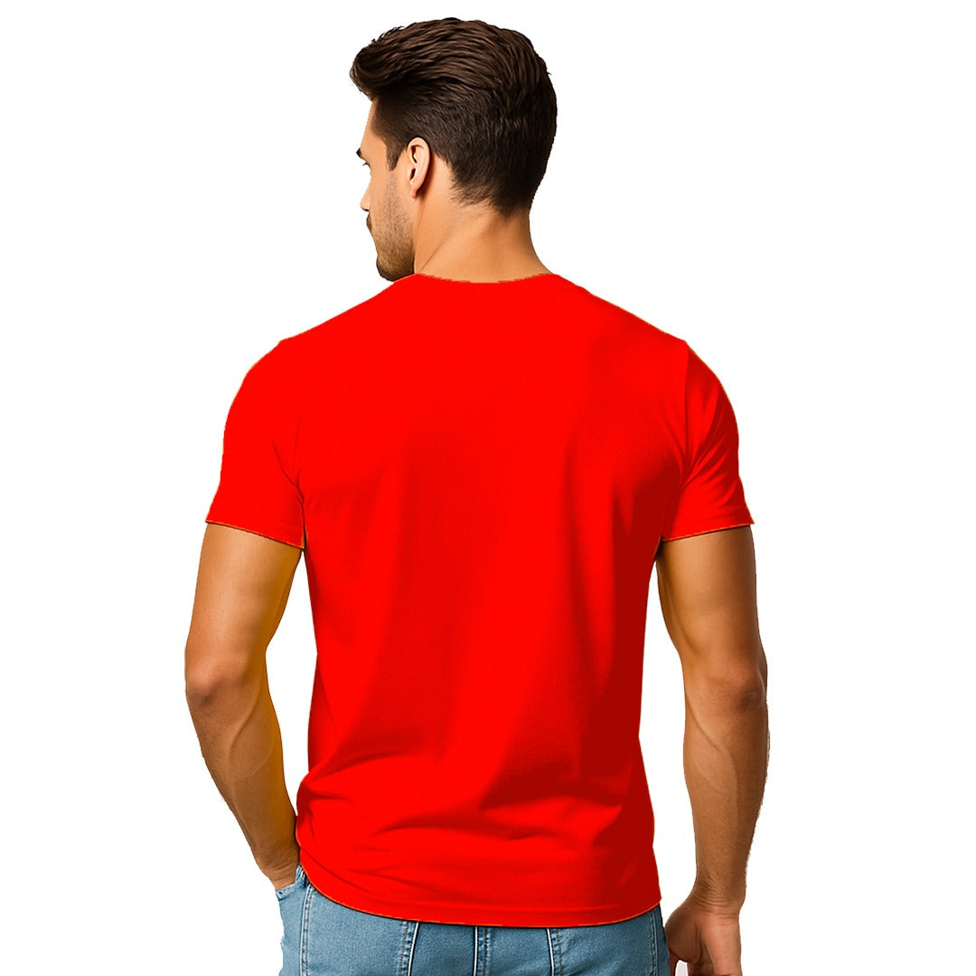 Wetline Apparel Co Red Fish & Skeleton Male's Graphic T-Shirt, Fishing Wear Heavy Cotton Short Sleeves Tee, S-5XL