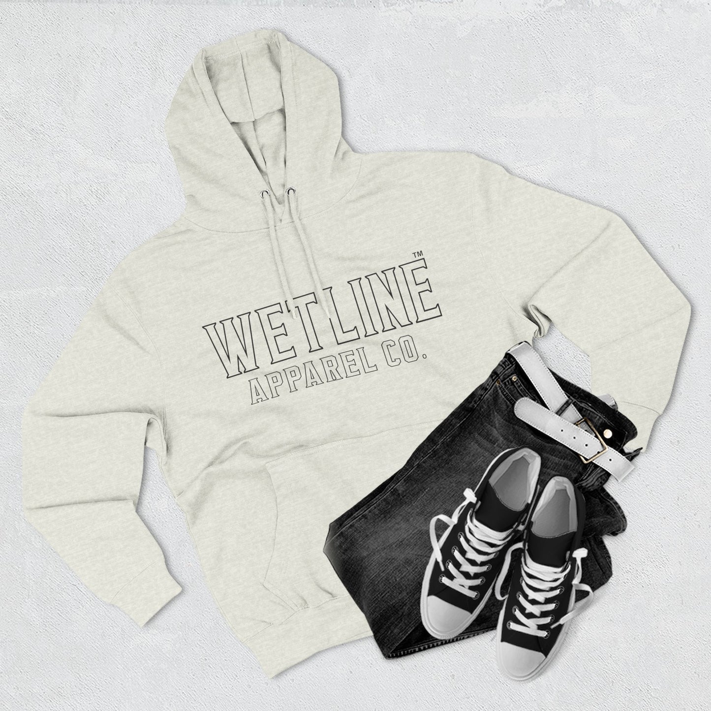Three-Panel Fleece Hoodie