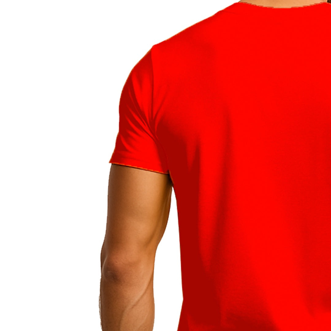 Wetline Apparel Co Red Fish & Skeleton Male's Graphic T-Shirt, Fishing Wear Heavy Cotton Short Sleeves Tee, S-5XL