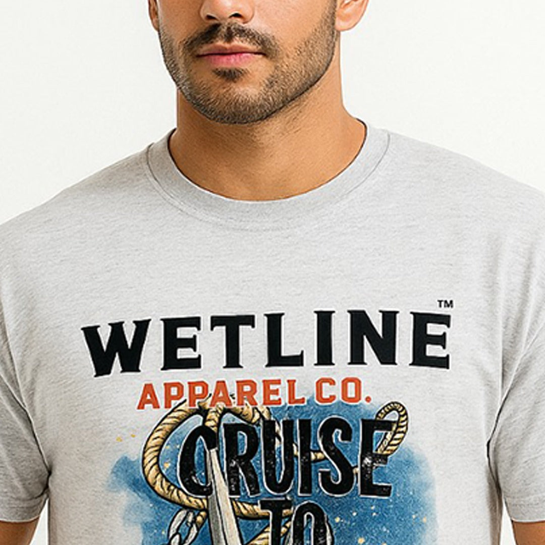 Wetline Apparel Co Refuse to Sink Male's Graphic T-Shirt, Fishing Wear Heavy Cotton Short Sleeves Tee, S-5XL